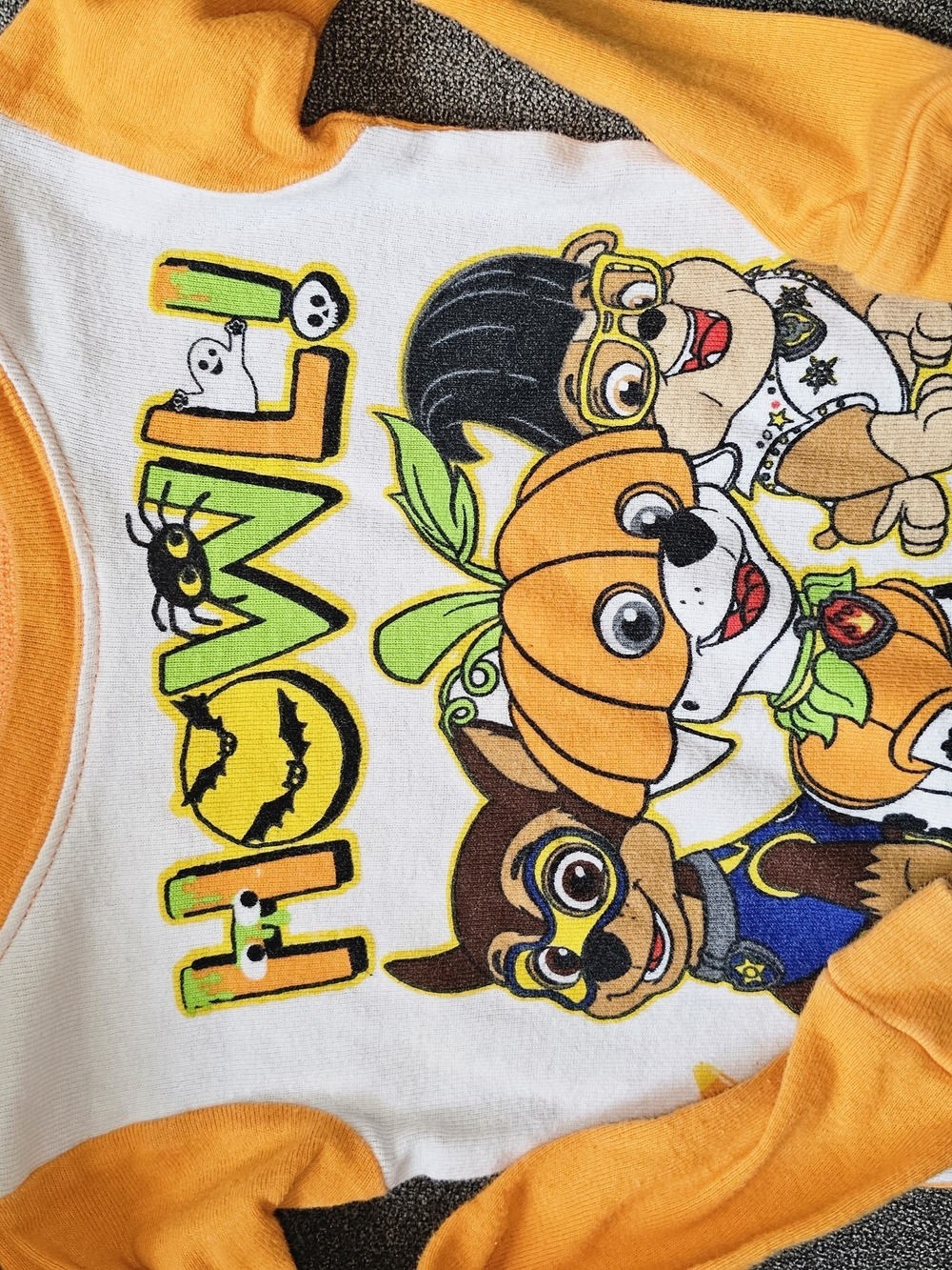 Nickelodeon Orange & White Paw Patrol Halloween Long Sleeve